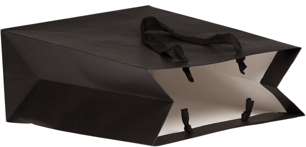 Black Kraft Recycled Large Matte Heavy Duty Gift Bags (10 x 13 x 5)