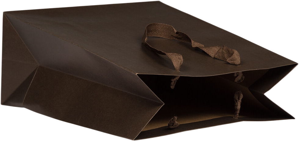 Chocolate Brown Kraft Recycled Large Matte Heavy Duty Gift Bags (10 x 13 x 5)