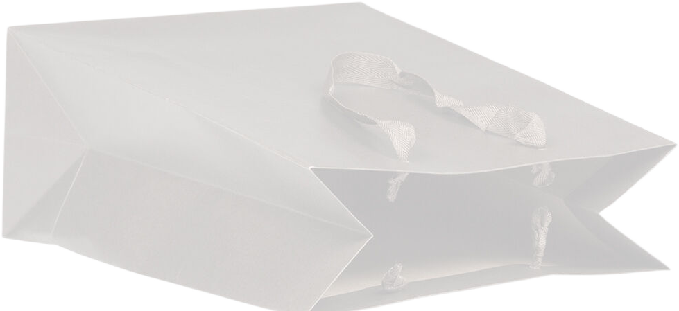 White Kraft Recycled Large Matte Heavy Duty Gift Bags (10 x 13 x 5)