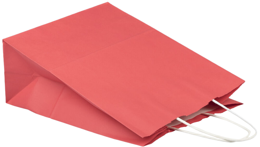 Red Kraft Large Gift Bags (10 x 13 x 5)