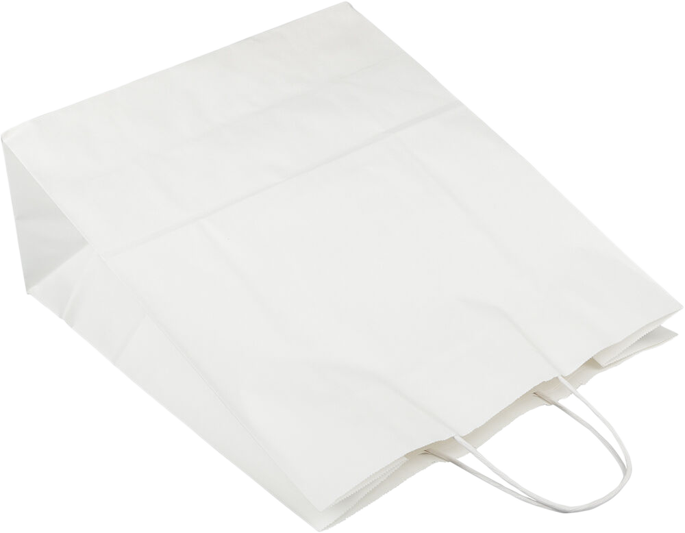 White Kraft X-Large Matte Gift Bags (12 5/8 x 15 1/2 x 6)