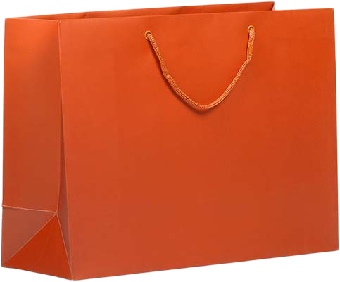 Orange X-Large Matte Gift Bags (16 x 12 x 6)