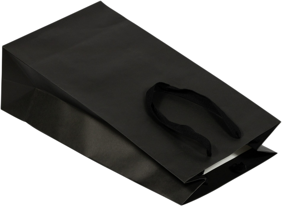 Indo Black Double Wine Bottle Gift Bags (8 1/4 x 4 1/2 x 15) - 2 Bottle Capacity