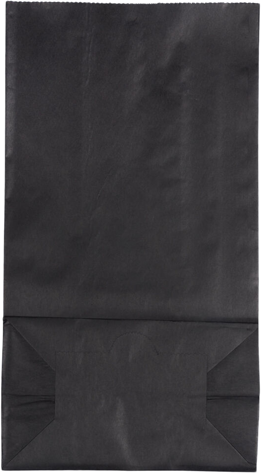 Black Kraft Large Paper Lunch Bags (6 x 11 x 3 1/2) - 25 Pack