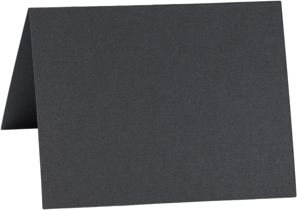Anthracite Black Metallic 100lb A2 Foldover Card (4 1/4 x 5 1/2)