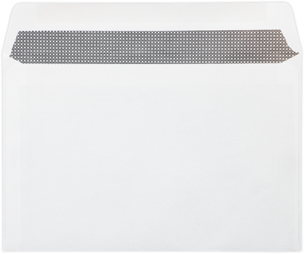 White with Security Tint 24lb 6 x 9 Booklet Window Envelopes