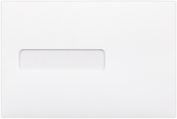 White 24lb 6 x 9 Booklet Window Envelopes