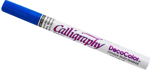 Blue Calligraphy Opaque Paint Marker