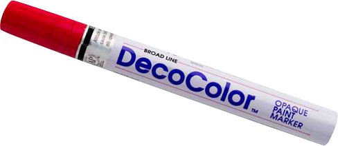Red Broad Line Opaque Paint Marker