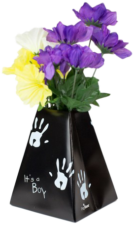 its a Boy Black Paper Pop Flower Vases - 3 Pack