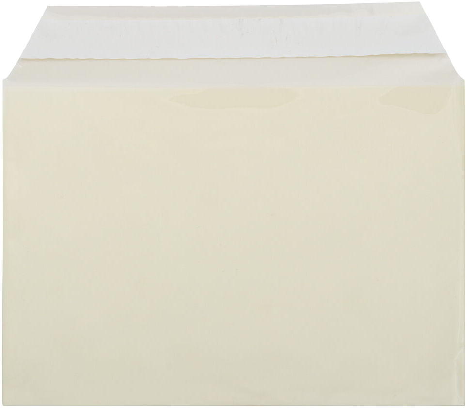 Yellow 1.6mil 5 1/16 x 7 3/16 Cello Envelopes with Peel & Seal