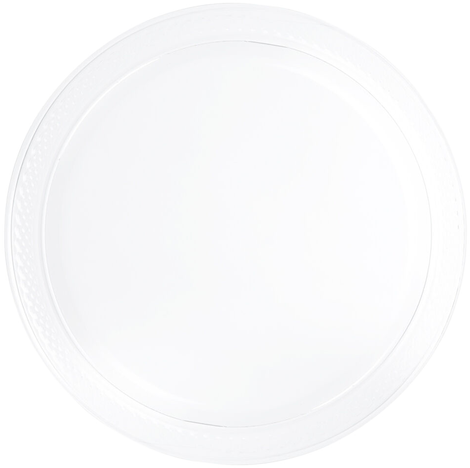 Clear Small Plastic Plates (7 Inch) - 20 Pack