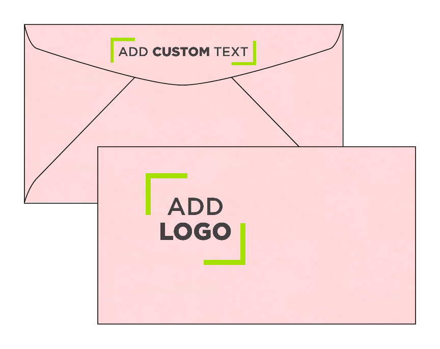 Pastel Pink 24lb #6 3/4 Regular Envelopes (3 5/8 x 6 1/2)