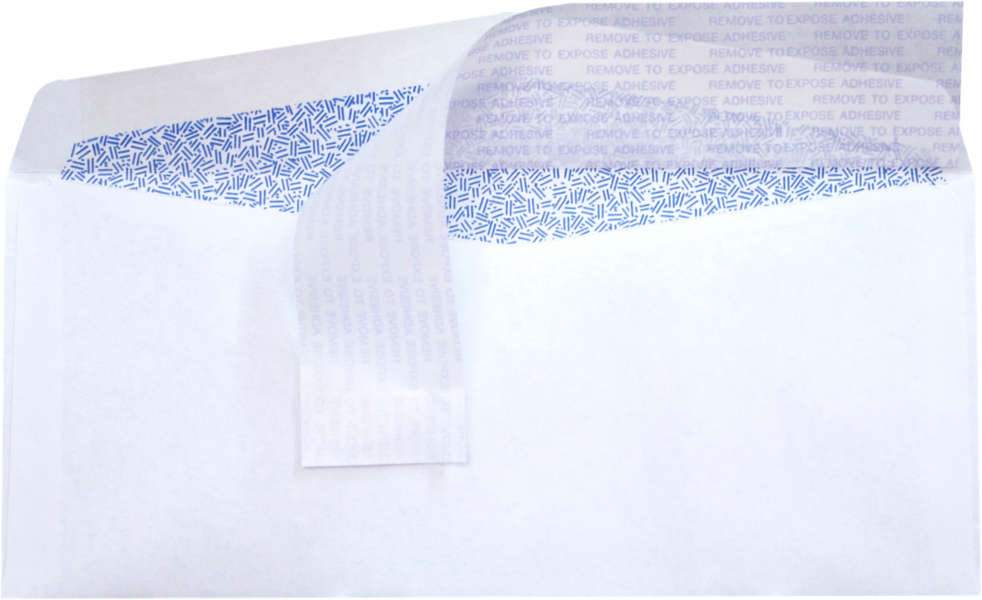 White with Security Tint 24lb #9 Regular Envelopes (3 7/8 x 8 7/8) with Peel & Seal