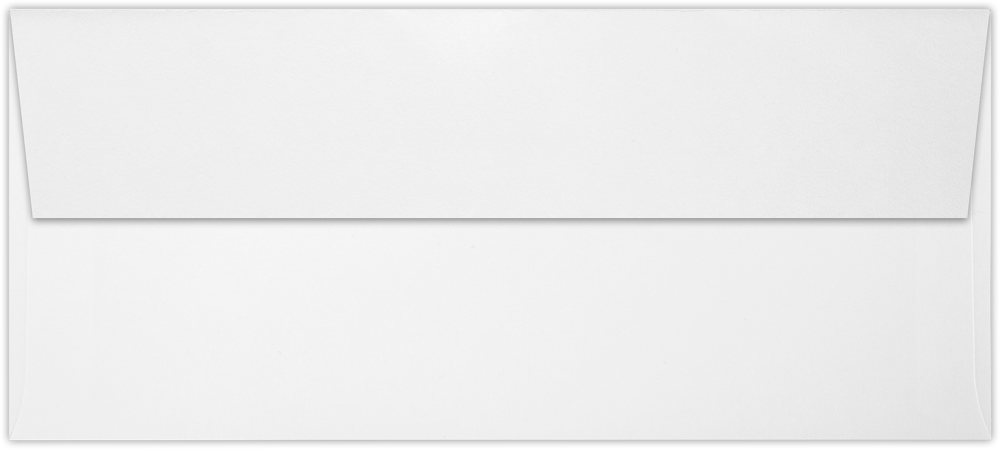 White 28lb #9 Slimline Square Flap Envelopes (3 7/8 x 8 7/8) with Peel & Seal