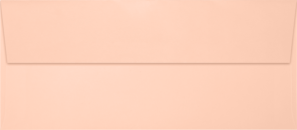 Blush Pink 32lb #9 Slimline Square Flap Envelopes (3 7/8 x 8 7/8) with Peel & Seal