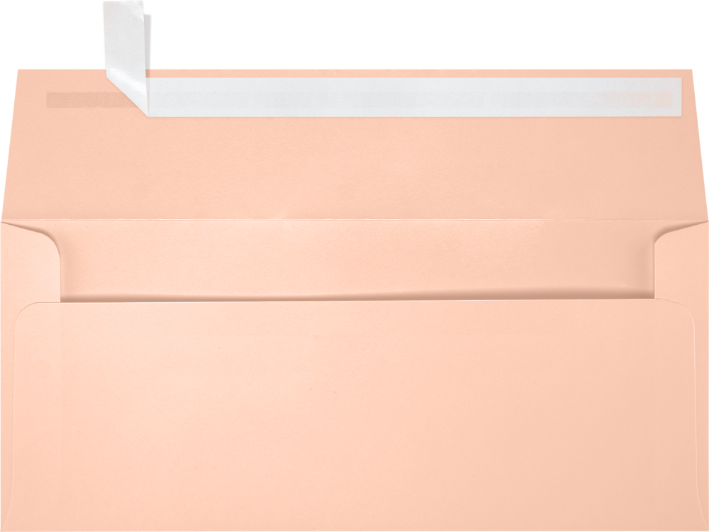 Blush Pink 32lb #9 Slimline Square Flap Envelopes (3 7/8 x 8 7/8) with Peel & Seal