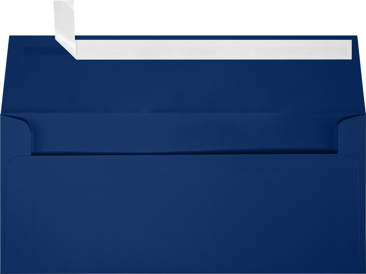 Navy Blue 32lb #9 Slimline Square Flap Envelopes (3 7/8 x 8 7/8) with Peel & Seal