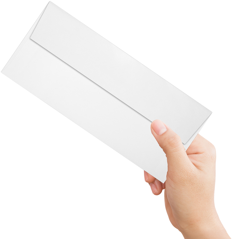 White 32lb Cougar #9 Slimline Square Flap Premium Envelopes (3 7/8 x 8 7/8)