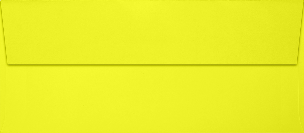 Citrus Yellow 32lb #9 Slimline Square Flap Envelopes (3 7/8 x 8 7/8) with Peel & Seal