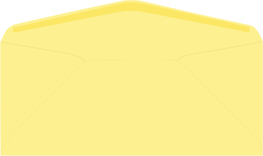 Pastel Canary Yellow 24lb #9 Regular Envelopes (3 7/8 x 8 7/8)