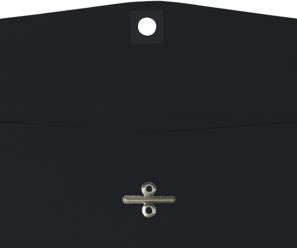 Smooth Midnight Black24lb 9 x 12 Open End Envelopes with Clasp