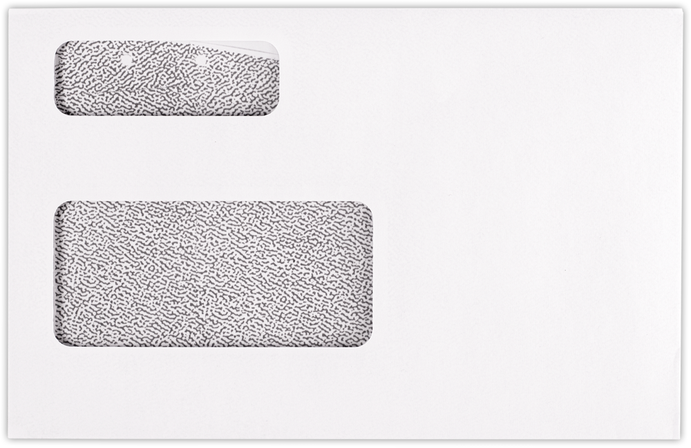 White 24lb T4 Double Window Envelopes (5 3/4 x 9)