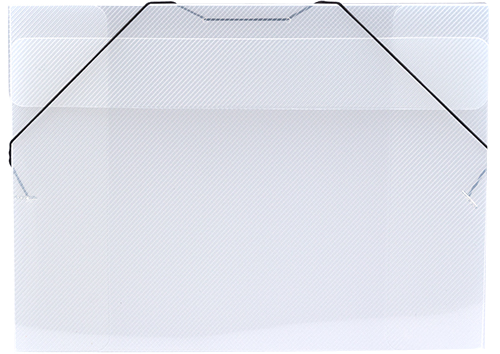 Clear Grid 11 x 15 x 1/2 Plastic Portfolios with Elastic