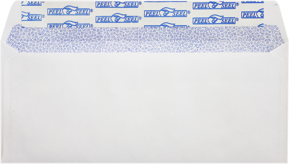 White with Security Tint 24lb #10 Square Flap Envelopes (4 1/8 x 9 1/2) with Peel & Seal