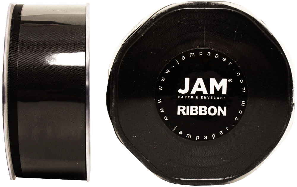 Black Satin 1 1/2 Inch Thick x 25 Yards Ribbon