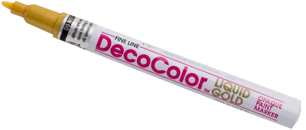 Gold Fine Line Opaque Paint Markers