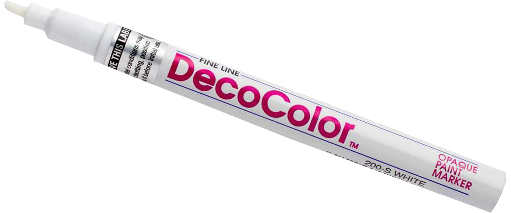 White Fine Line Opaque Paint Markers