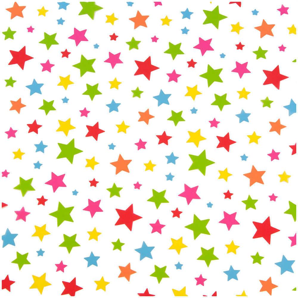 Rainbow Stars Cellophane Wrapping Paper (20 Sq Ft)
