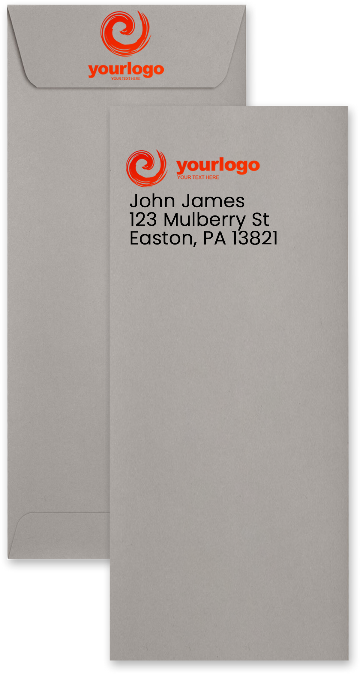Pastel Gray 24lb #10 Policy Envelopes (4 1/8 x 9 1/2) with Peel & Seal