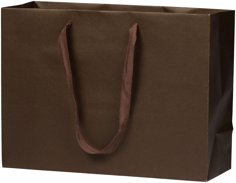 Chocolate Brown Kraft Recycled X-Large Matte Heavy Duty Gift Bags (16 x 12 x 6)