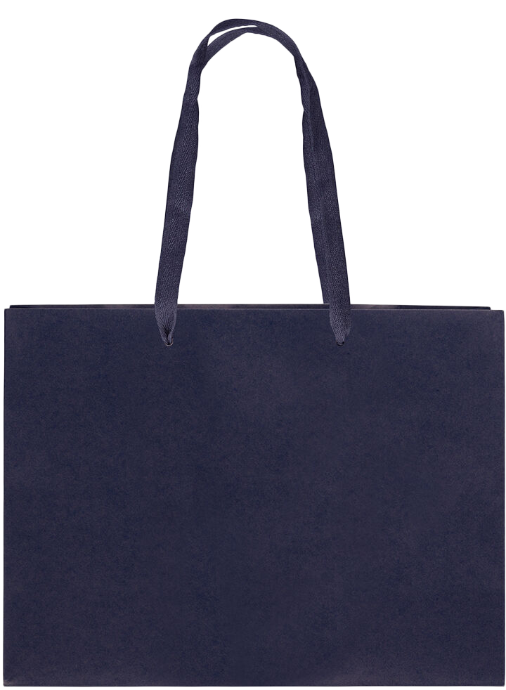 Navy Blue Kraft Recycled X-Large Matte Heavy Duty Gift Bags (16 x 12 x 6)