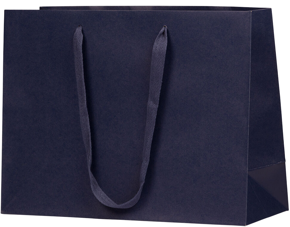 Navy Blue Kraft Recycled X-Large Matte Heavy Duty Gift Bags (16 x 12 x 6)