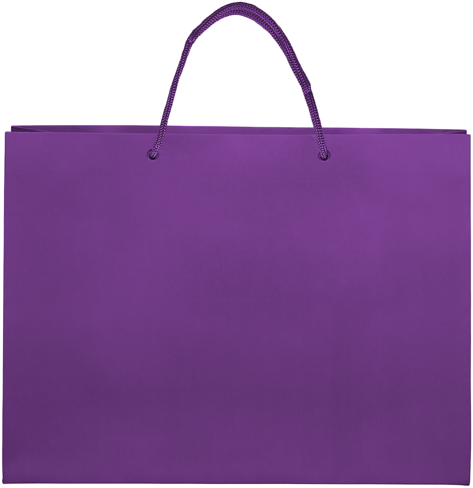 Purple X-Large Matte Horizontal Gift Bags (16 x 12 x 6)