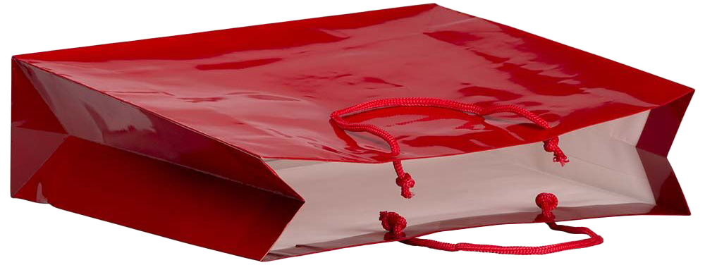Red X-Large Horizontal Glossy Gift Bags (16 x 13 x 4 3/4)