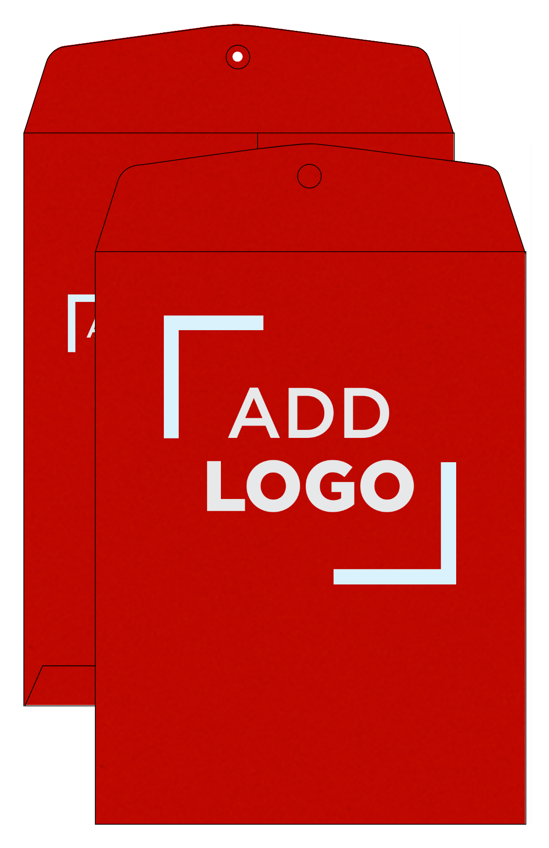 Red 24lb 9 x 12 Open End Envelopes with Clasp