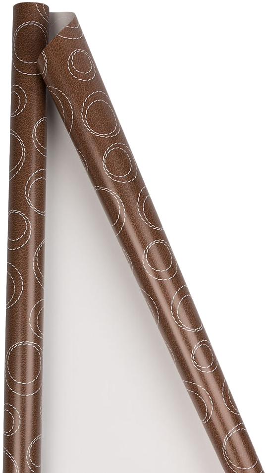 Chocolate Brown Circle Wrapping Paper (125 Sq Ft)