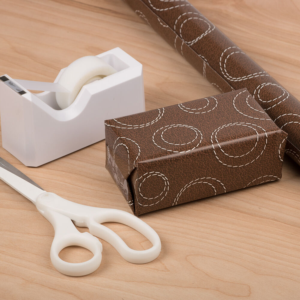 Chocolate Brown Circle Wrapping Paper (125 Sq Ft)