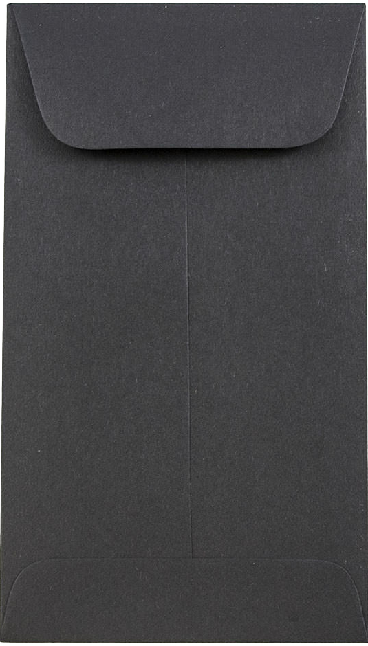 Smooth Midnight Black 32lb #6 Coin Envelopes (3 3/8 x 6)