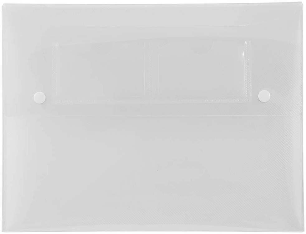 Clear 9 1/2 x 12 1/2 x 3/4 Plastic Portfolios with Two Snaps