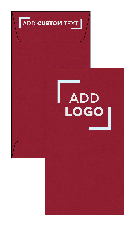 Garnet Dark Red 32lb #7 Coin Envelopes (3 1/2 x 6 1/2) with Peel & Seal
