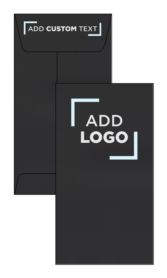 Black Linen 32lb #7 Coin Envelopes (3 1/2 x 6 1/2) with Peel & Seal