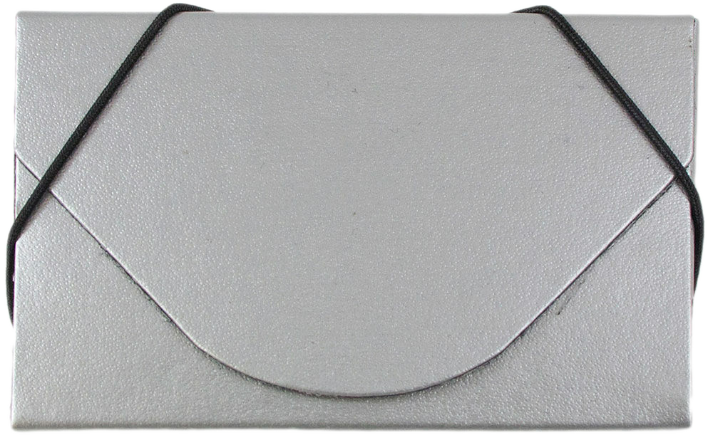 Matte Silver Chipboard Business Card Case - 20 Card Capacity