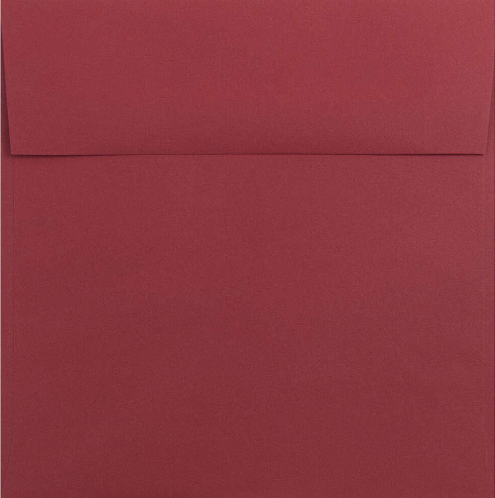 Garnet Dark Red 32lb 8 1/2 x 8 1/2 Square Envelopes