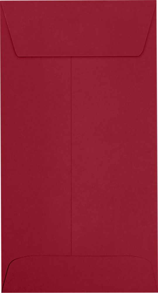 Garnet Dark Red 32lb #7 Coin Envelopes (3 1/2 x 6 1/2) with Peel & Seal