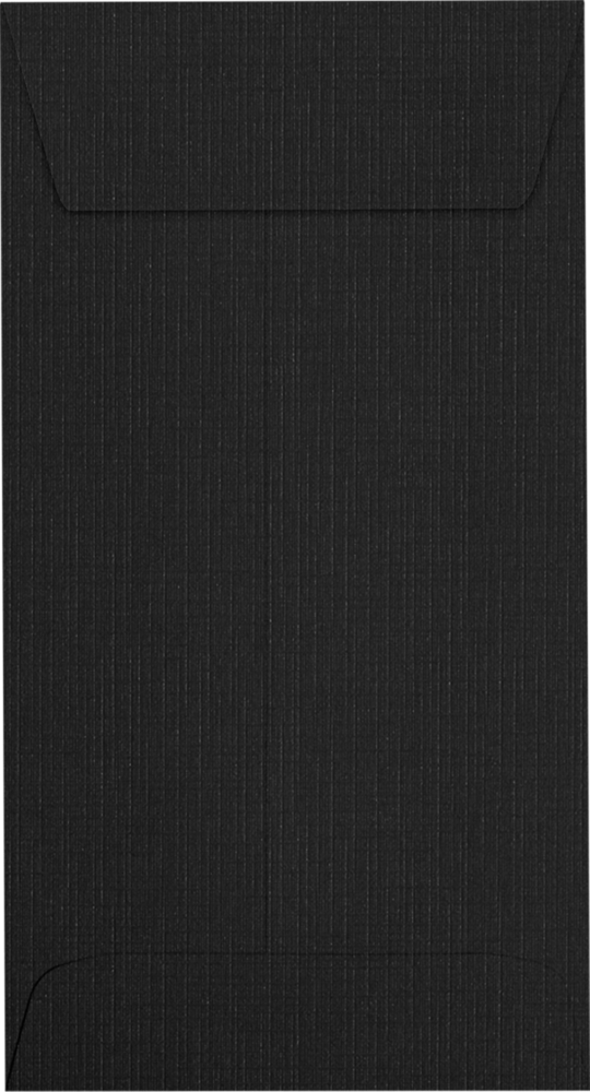 Black Linen 32lb #7 Coin Envelopes (3 1/2 x 6 1/2) with Peel & Seal